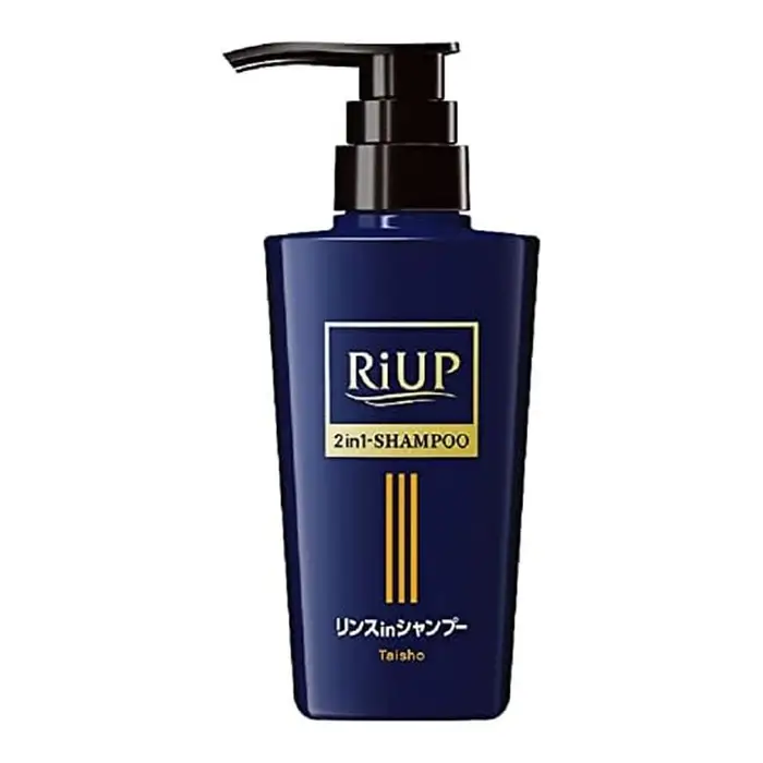 RiUP Liscio 400ml con Pompa di Taisho Pharmaceutical Detergente Profondo Senza Risciacquo Amino Acidi per Cuoio Capelluto Shampoo-Balsamo, [Cosmetici] / Anti-Sebo, Richiesto, colore blu scuro