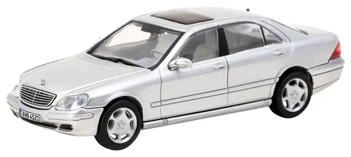 Nippon-Mart TARMACWORKS Argento Brillante Metallizzato Prodotto Finito 1/64 Mercedes-Benz Classe S T64G-072-SL