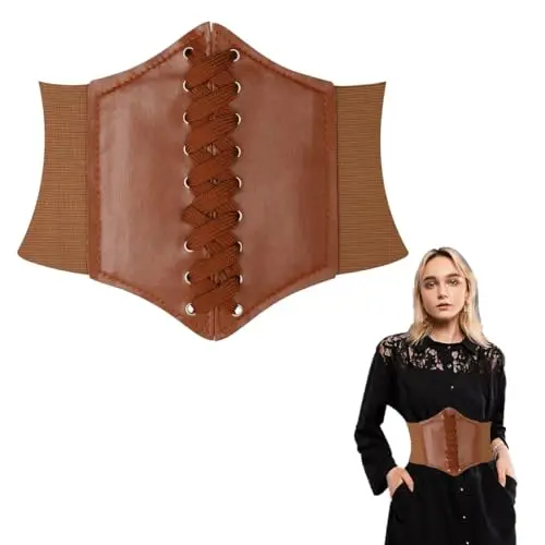 NJCXOLA Corsetto Donna Cammello Cintura Corsetto Donna Elastico Largo, Cintura Elastica Donna, Corsetto Donna Pirata per
