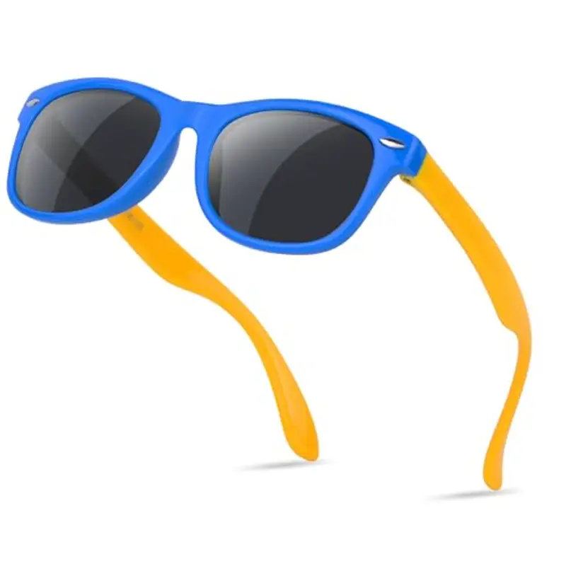 Nlieanuc Occhiali da Sole Bambino e Bambina UV400 Protezione Occhiali da Sole Polarizzati per Ragazzo e Ragazza 3 a 10 Anni Gommati