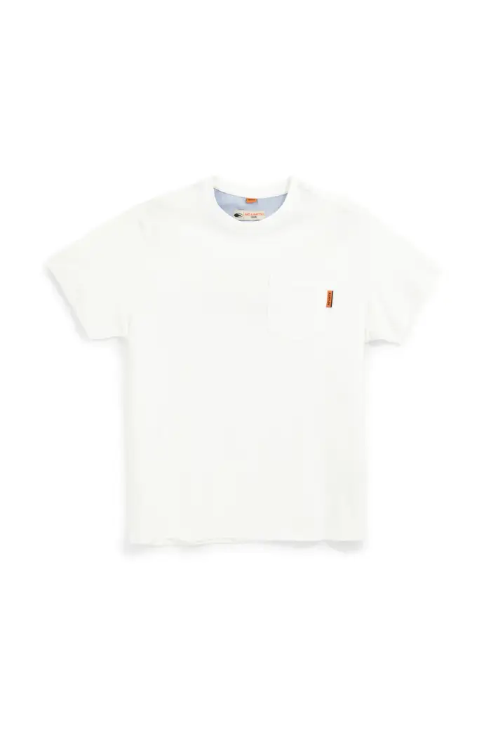 NO LIMITS T-shirt bianca a maniche corte con taschino MATS041S24 [BIANCO]