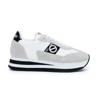 NO NAME per donna KNIMN60 Scarpe da ginnastica bianche da jogging Flex, Pelle, Bianco, 3 a 5cm, Stringhe, Casual