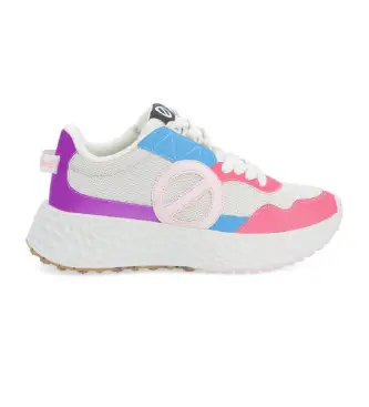 NO NAME per donna NNVEKND Sneakers Carter Jogger in pelle multicolore, 3 a 5cm, Stringhe, Casual Argento