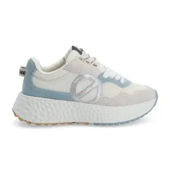 NO NAME per donna NNVEKSD Sneakers Carter Jogger in pelle beige e blu, 3 a 5cm, Stringhe, Casual