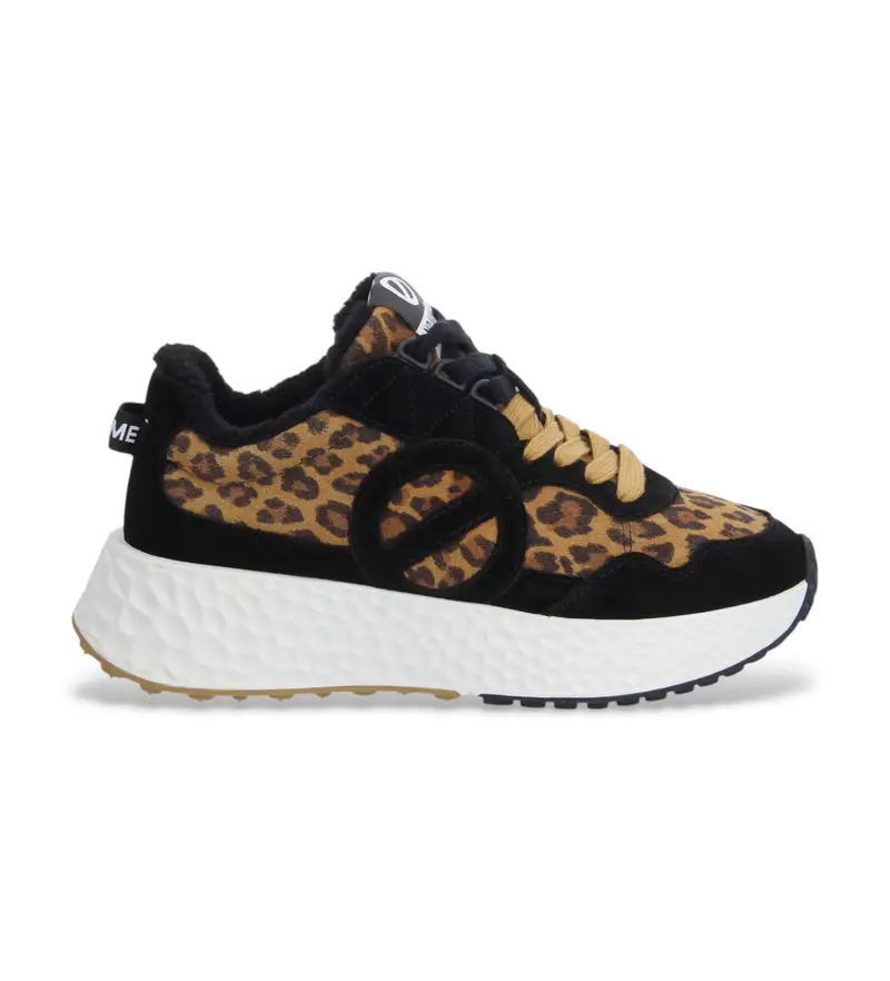 per donna. NNVELE0 Sneakers Carter Jogger con stampa animalier (41), 1 a 3 cm, Stringhe, Casual, Animal Print, Poliestere riciclato Pelle