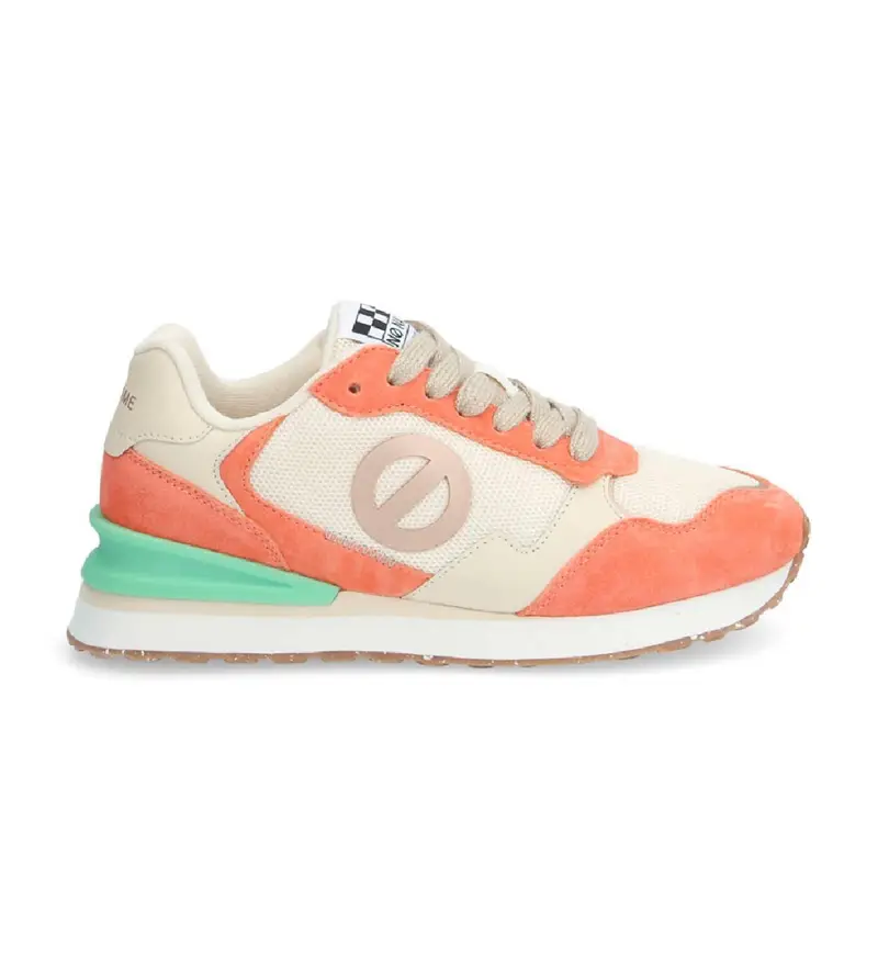 NO NAME per donna. QNIPSME Sneakers Tova Runner in pelle arancione, Basso, Stringhe, Casual
