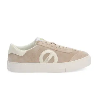 NO NAME per donna TNACEZ0 Sneakers in pelle beige con punta arcuata, Basso, Stringhe, Casual
