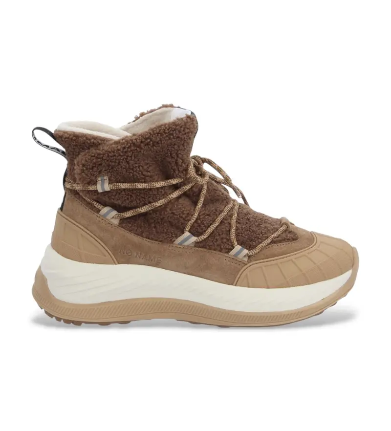 NO NAME per donna. TNEMCC0 Stivaletti marroni Explo, Marrone, 1 a 3 cm, Stringhe, Casual Pelle