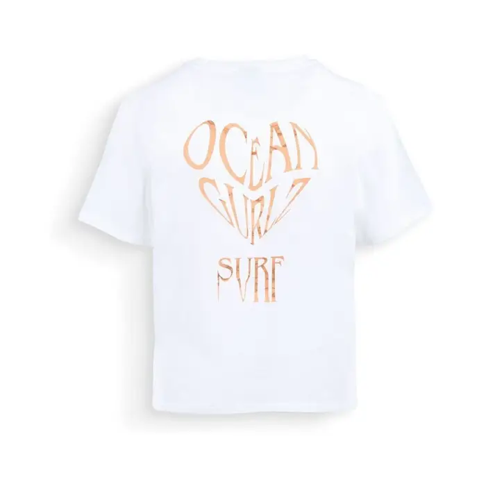 No Name T-shirt CARTER T SHIRT W - COTTON - BLANC/OR Bianco