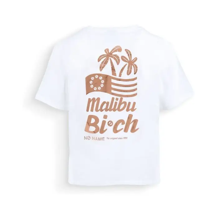 No Name T-shirt CARTER T SHIRT W - COTTON - BLANC/ROSE Bianco
