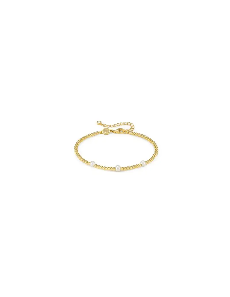 Nomination Bracciale Fashion Era in argento placcato oro giallo e 3 perle 242204/012