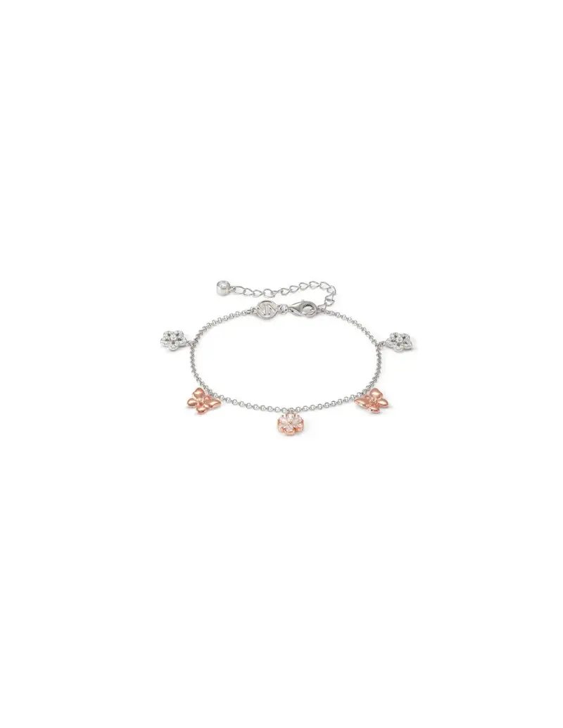 Nomination Bracciale Sweetmadame in argento e dettagli in oro rosa con 5 pendenti 242007/051