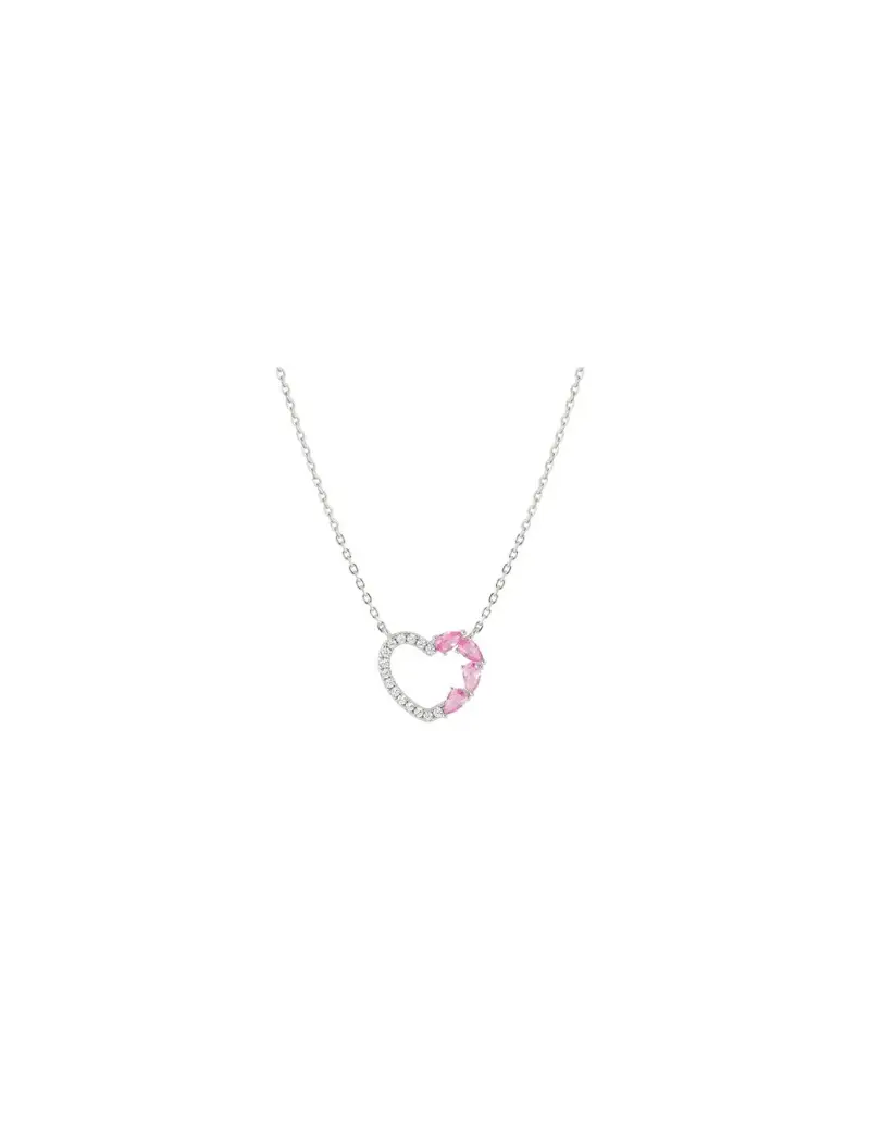 Nomination Collana girocollo Shine Me Up in argento con Cuore rosa 241902/004