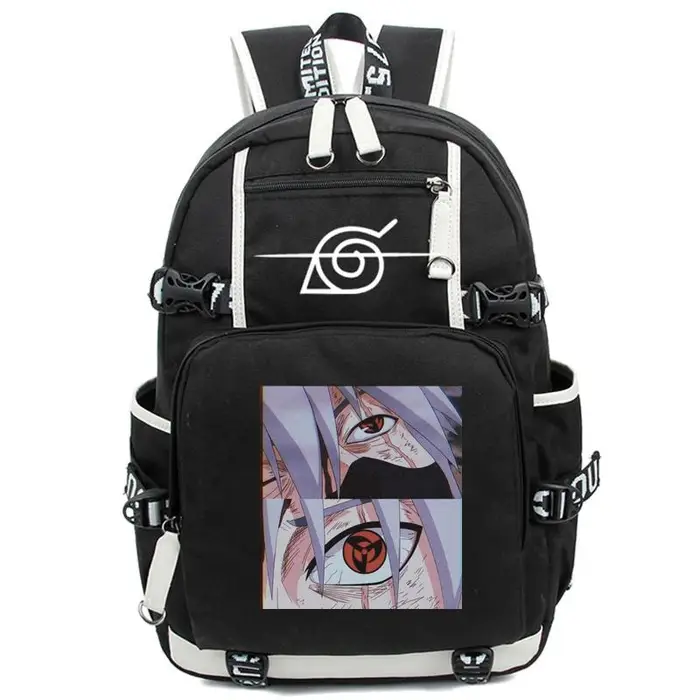 NORJOU Zaino anime Zaino per adolescenti Akatsuki Itachi Sharingan Cosplay Ragazzi Ragazze Borse per laptop Zaino da viaggio