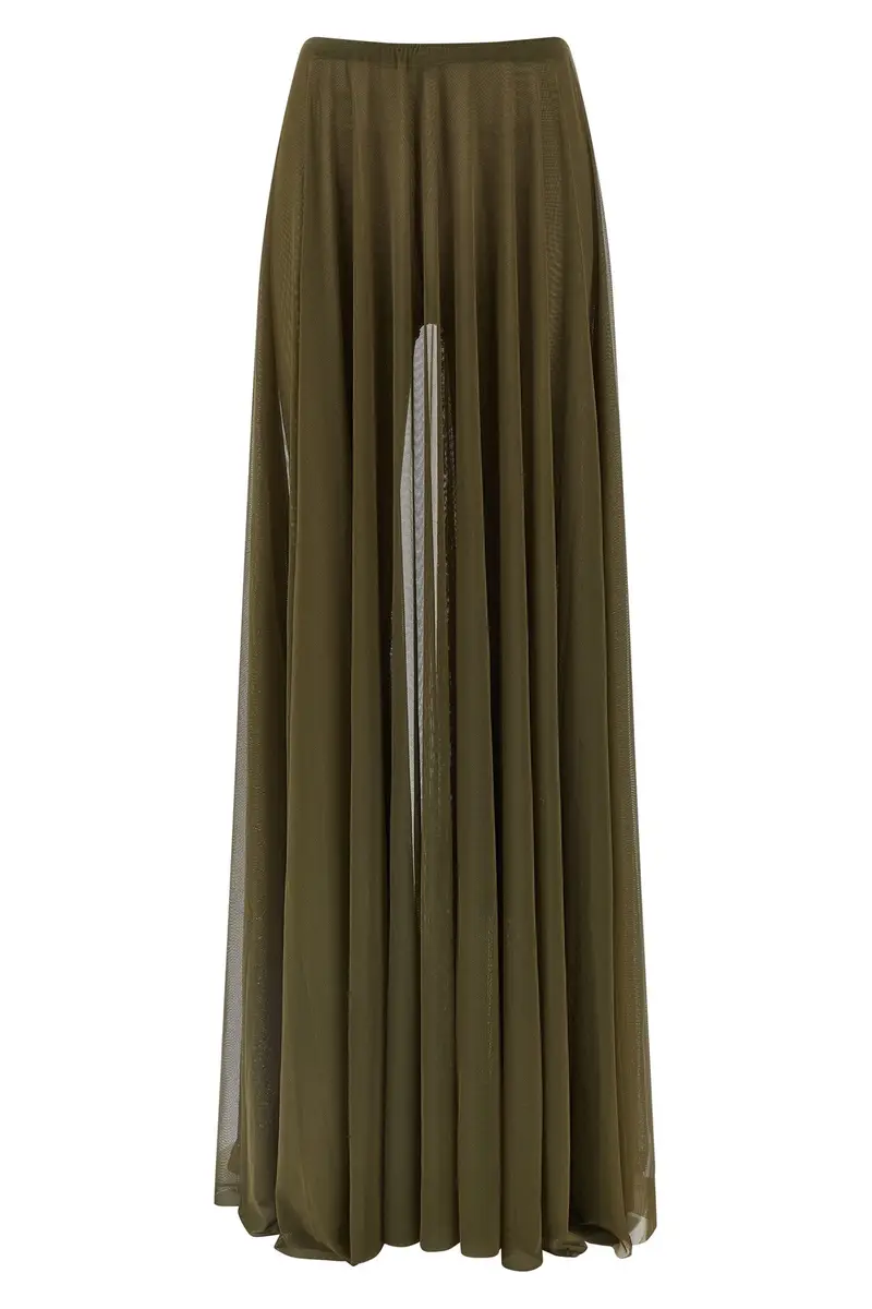 NORMA KAMALI Gonna Plissettata Verde