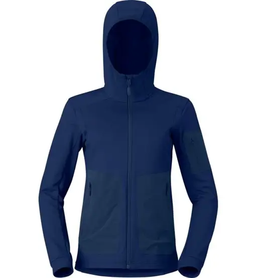 Norrona Falketind warm2 stretch Hood W - felpa in pile - donna Blue