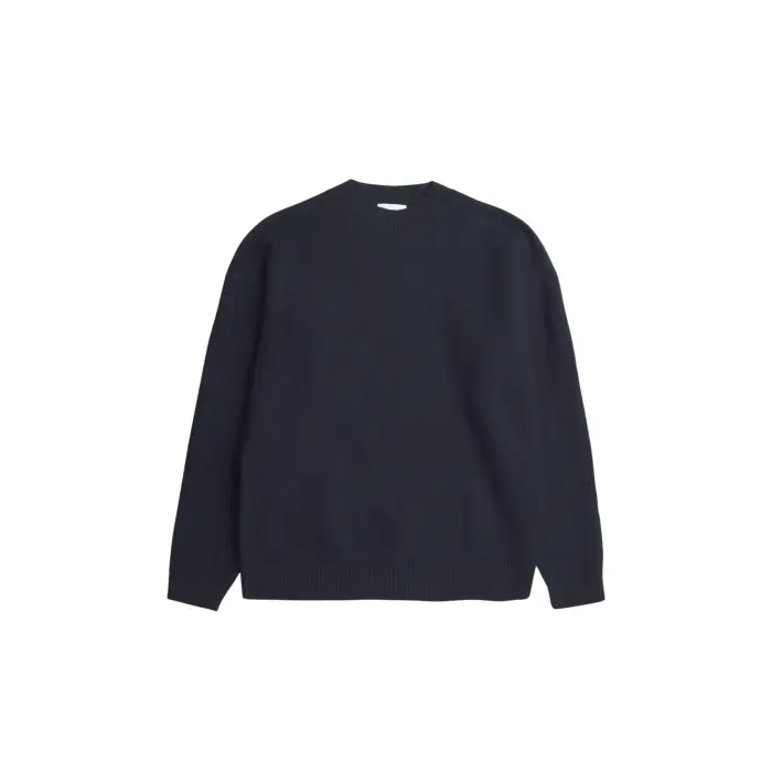 Norse Projects Maglione a collo rotondo in lana infeltrita Rom Bleu