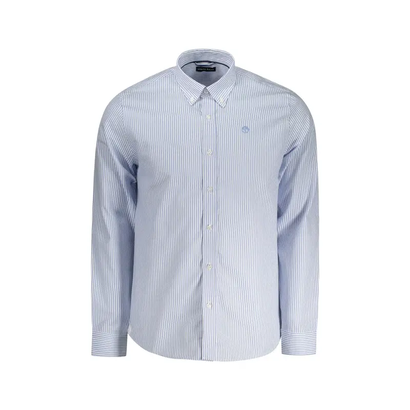 North Sails Camicia a Maniche Lunghe Uomo Azzurra con Ricamo