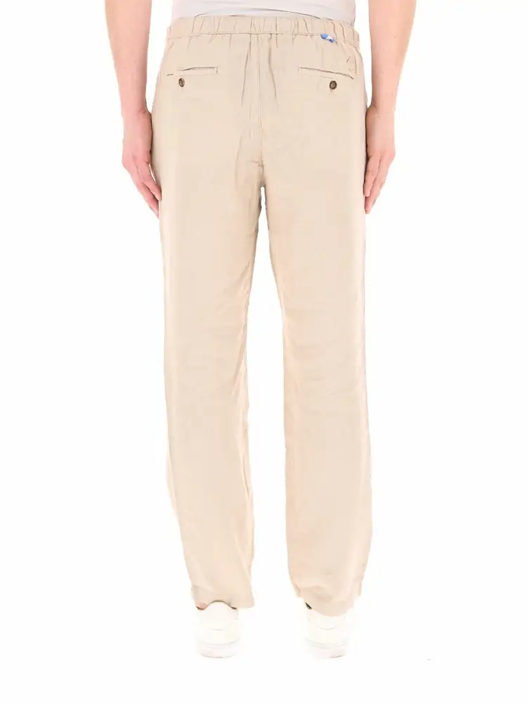 North Sails pantaloni uomo in lino beige