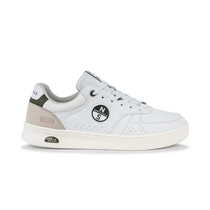 NORTH SAILS Sneakers bianche da uomo con lacci e stemma laterale