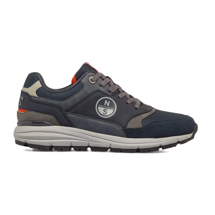 NORTH SAILS Sneakers blu da uomo con lacci e stemma laterale