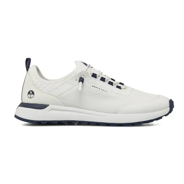 NORTH SAILS Sneakers sportive bianche da uomo con stringhe elastiche