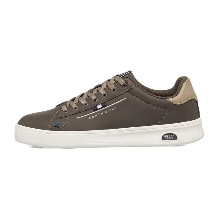 NORTH SAILS Sneakers uomo grigie con lacci e logo laterale