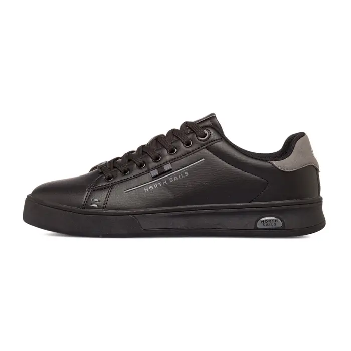 NORTH SAILS Sneakers uomo nere con lacci e logo laterale
