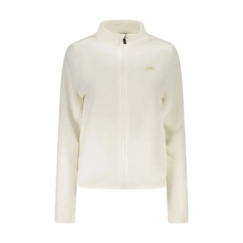 Norway 1963 Felpa Donna Bianca con Zip Pile Applicazione Logo Bianco