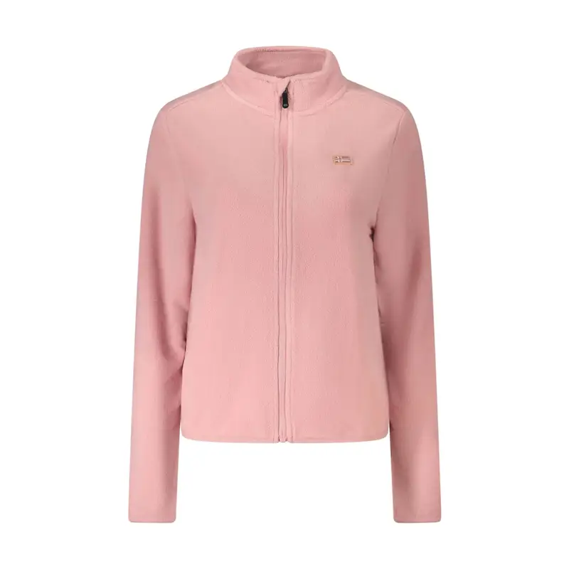 Norway 1963 Felpa Donna Rosa con Zip Pile Applicazione Logo