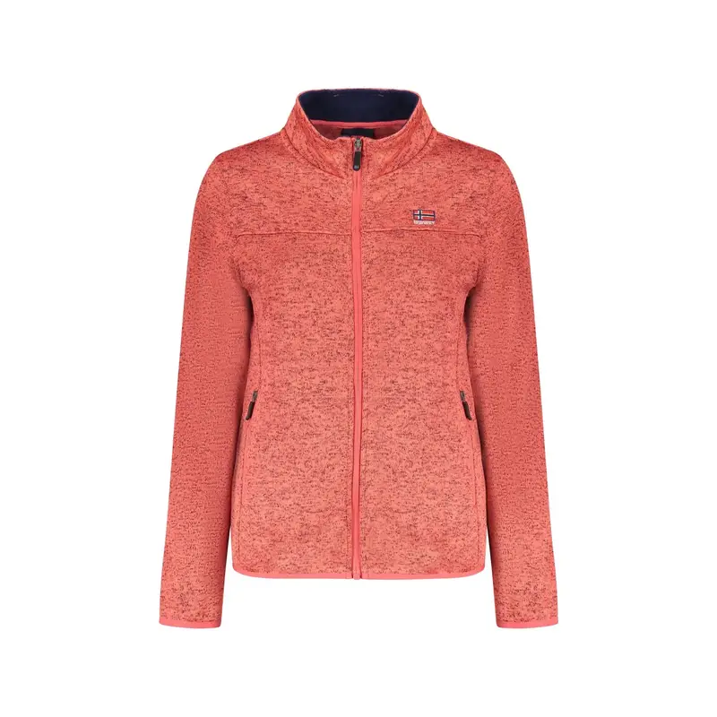 Norway 1963 Felpa Donna Rosa Zip Felpata Dettagli Contrasto