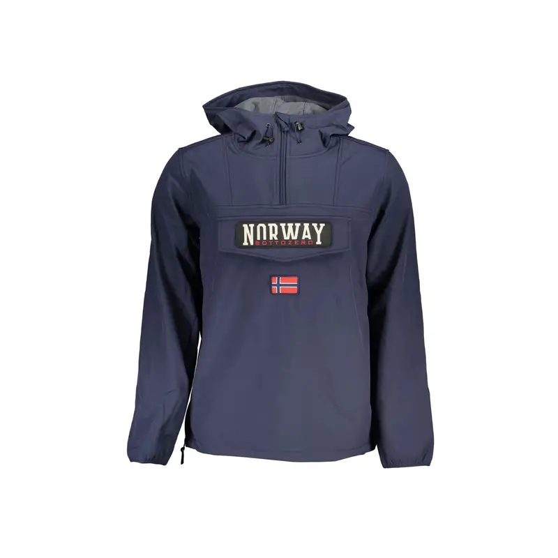 Giacca Softshell Uomo Blu con Cappuccio