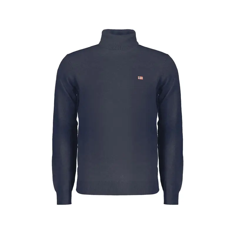 Norway 1963 Maglia Uomo Blu Dolcevita con Ricamo e Logo