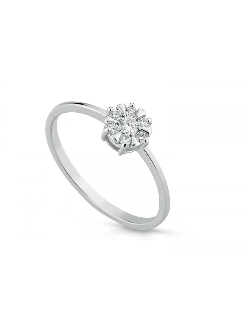 NOTINI-ORO Anello in oro bianco 18Kt con diamanti naturali F-ANPOLARIS/4