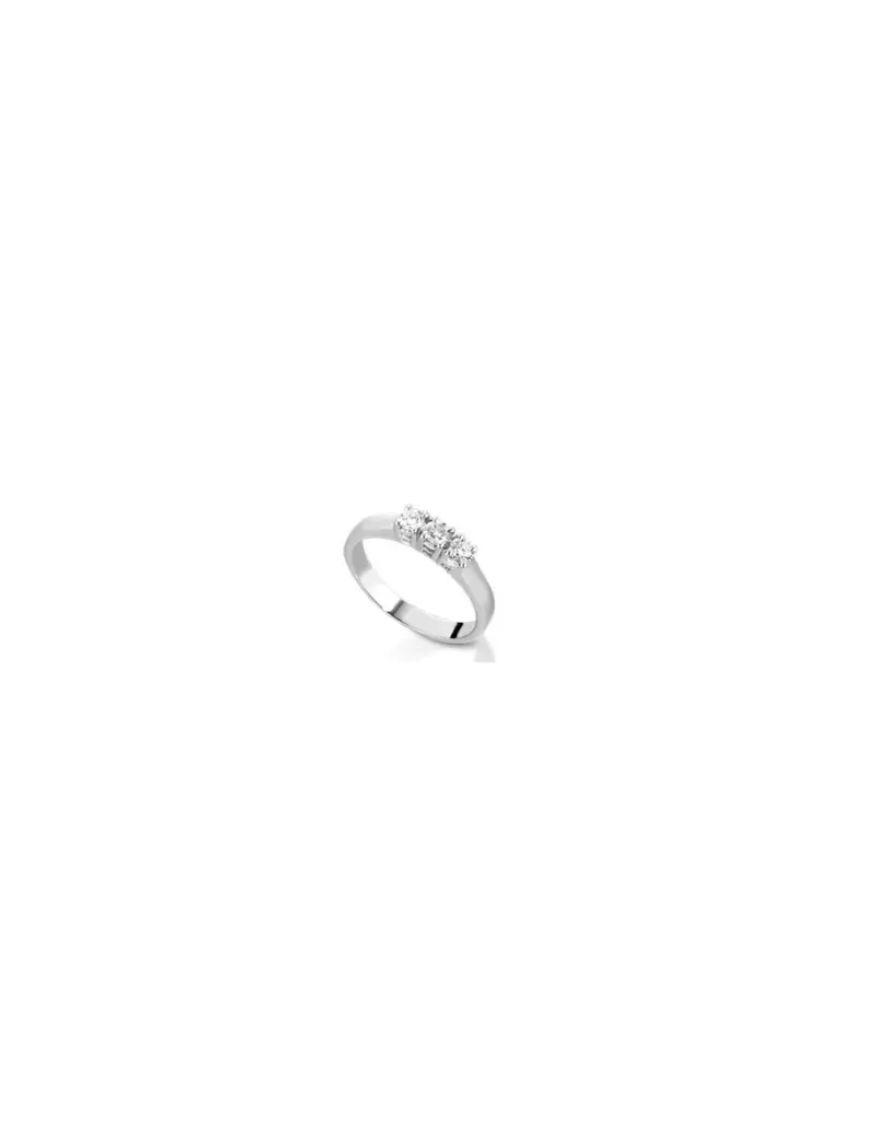NOTINI-ORO Anello in oro bianco 18Kt trilogy con diamanti naturali C-8317018