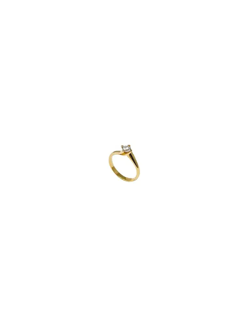 NOTINI-ORO Anello solitario in oro giallo 18Kt con diamanti naturali F-ANS147L010-OG