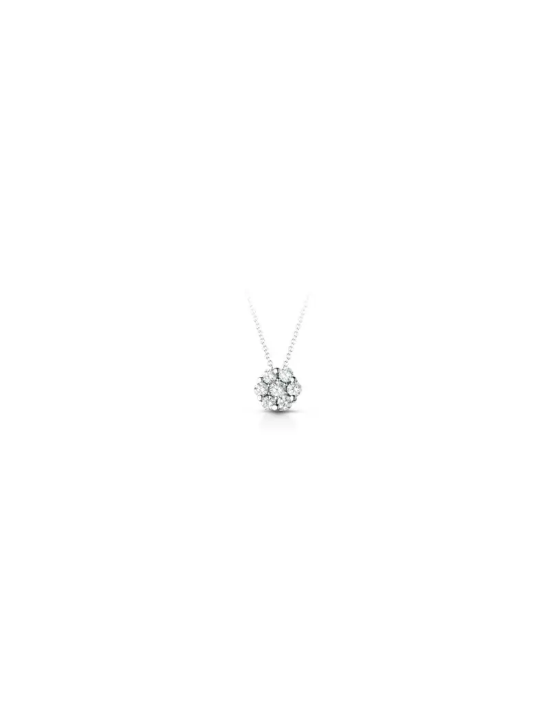 NOTINI-ORO Girocollo in oro bianco 18Kt con diamanti naturali F-CIOFLORA/1