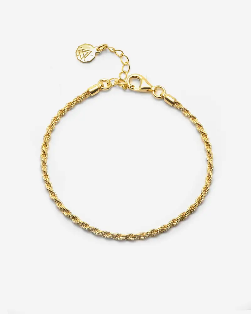 Nove25 Bracciale Corda 050 Placcato Oro Lucido