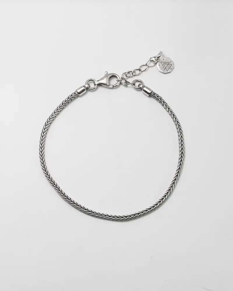 Nove25 Bracciale In Argento Coda Di Volpe Brunito Lucido