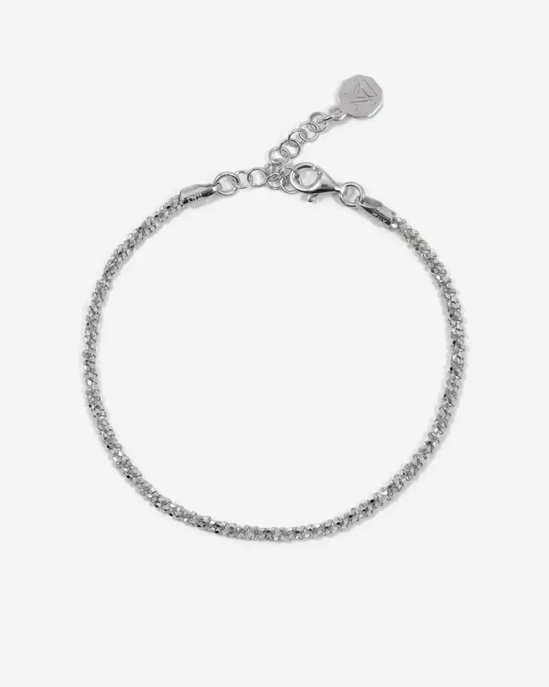 Bracciale Luce In Argento Rodiato Lucido