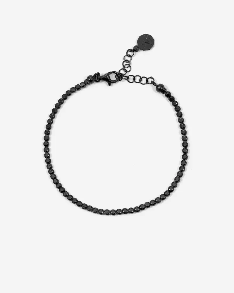 Bracciale Tennis Nero Lucido
