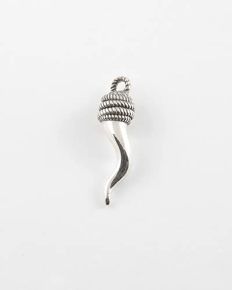 Nove25 Ciondolo Cornino Corda Brunito Lucido