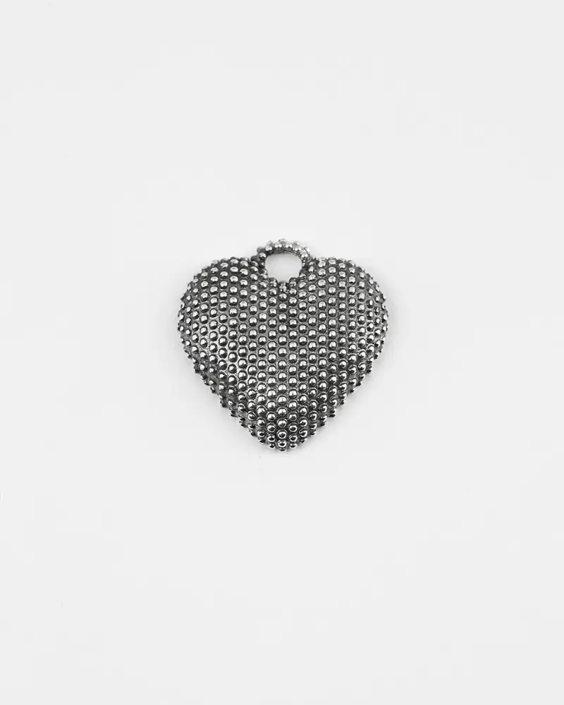 Nove25 Ciondolo Cuore Puntinato Brunito Lucido