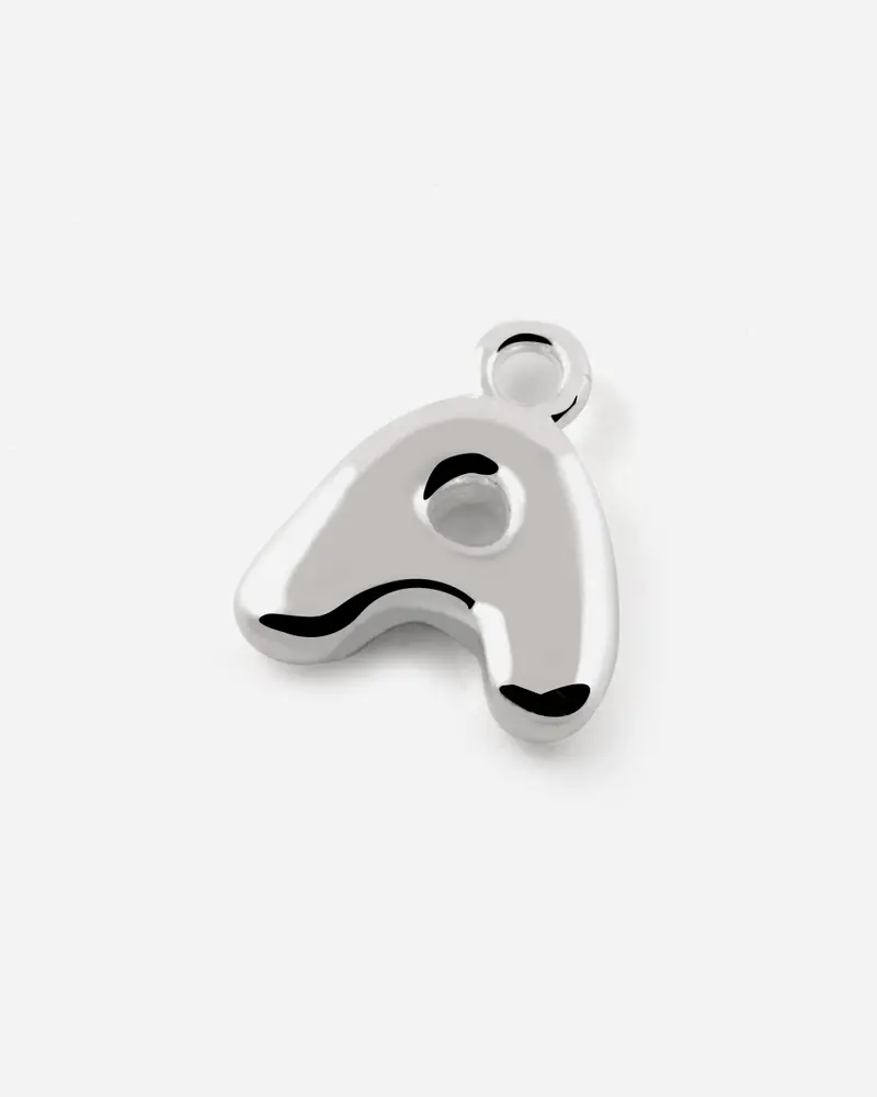Ciondolo Lettera Bold In Argento Lucido