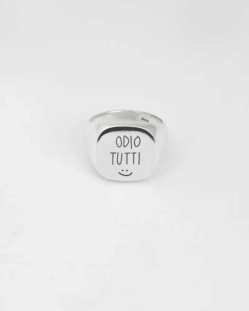 Nove25 Co-Labs Anello Chevalier Quadrato Smussato Csc