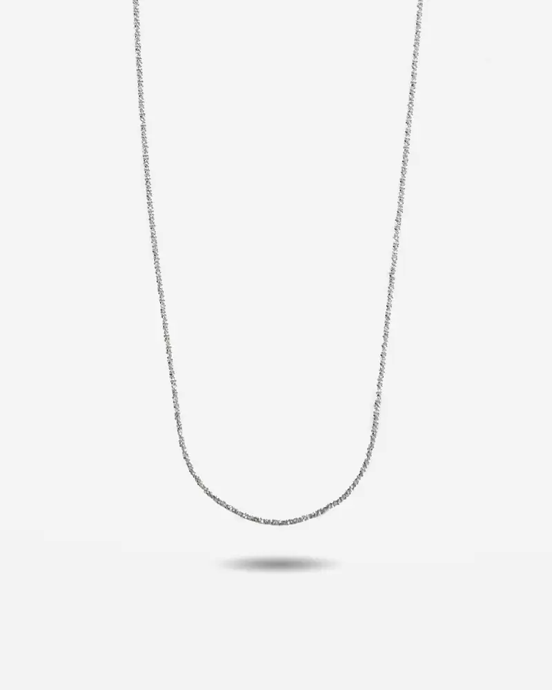 Collana Luce In Argento Rodiata Lucido