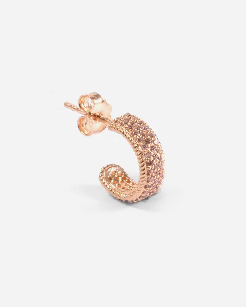 Nove25 Orecchino Bright Rose Band Placcato Oro Rosa Lucido