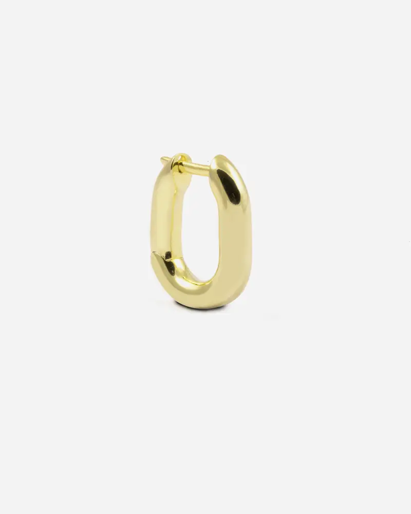 Nove25 Orecchino Ovale Mega Bold Placcato Oro Lucido