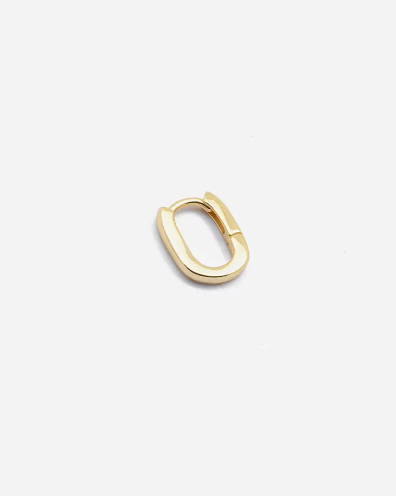 Nove25 Orecchino Singolo Ovale Mini Soft / Oro Giallo Lucido