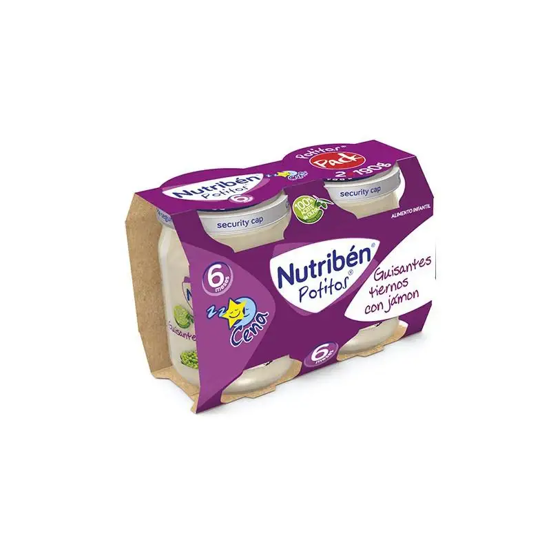 Nutriben Nutribén Potito Cena Bipack Piselli Teneri Con Prosciutto 2x 190g